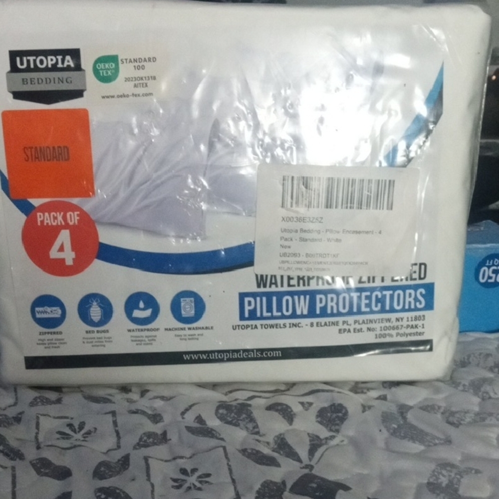 Utopia Bedding Waterproof Pillow Protectors - Pack of 4